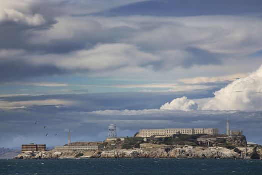 Alcatraz island in San Francisco bay, California
