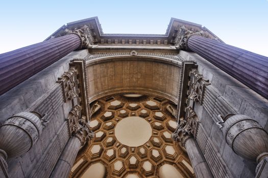 Palace Of Fine Arts, Marina District in San Francisco, California. USA