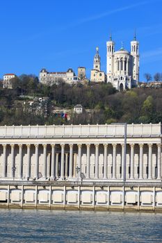 Courthouse and basilica, Lyon, France