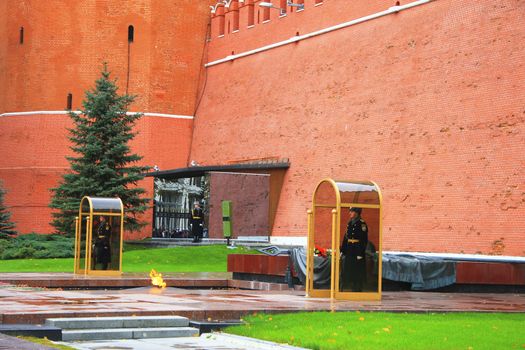 The tomb of the Unknown Soldier at the wall of Kremlin