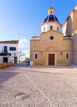 Altea old village Church typical Mediterranean at Alicante Spain