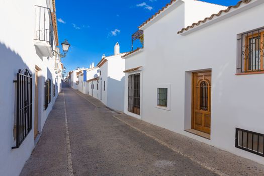 Altea old village in white whitewashed typical Mediterranean at Alicante Spain