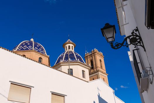 Altea old village Church typical Mediterranean at Alicante Spain