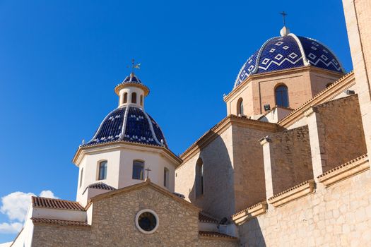 Altea old village Church typical Mediterranean at Alicante Spain