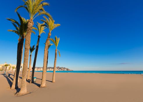 Benidorm Alicante playa de Poniente beach in spain Valencian community