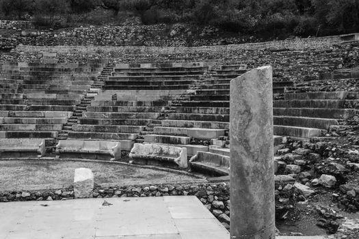 Ruins of small Epidavros theater, peloponnese, greece