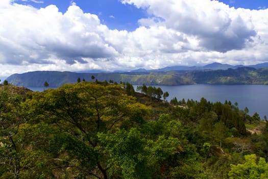 Hills Around Lake Toba. Samosir Island North Sumatra, Indonesia.