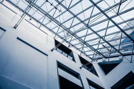 Modern Architectural Skylight Structure from Indoor a Building