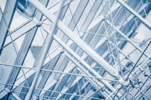 Modern Architectural Skylight Structure Details from Indoor a Building