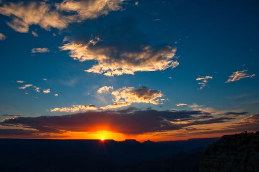 Sunset over the Grand Canyon, Arizona, USA