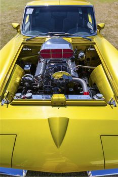 Gold Coast, QLD - SEPTEMBER 16: Chevy Corvettes and others on display at the Gold Coast "Corvettes on Display" classic car show at Gold Coast QLD , Australia September 16, 2013.