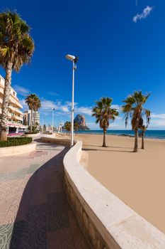 Calpe playa Arenal Bol beach near Penon de Ifach at Alicante spain