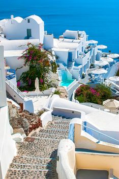 Oia Santorini Greece famous with romantic and beautiful sunsets