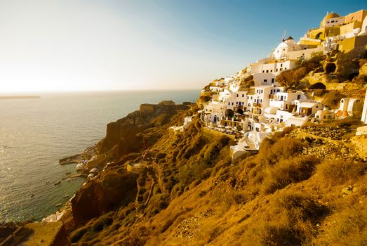 Oia Santorini Greece famous with romantic and beautiful sunsets