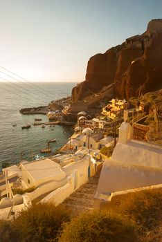 Oia Santorini Greece famous with romantic and beautiful sunsets