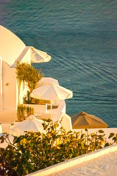 Oia Santorini Greece famous with romantic and beautiful sunsets