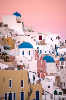 Oia Santorini Greece famous with romantic and beautiful sunsets