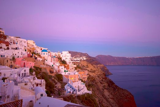 Oia Santorini Greece famous with romantic and beautiful sunsets