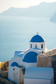 Oia Santorini Greece famous with romantic and beautiful sunsets