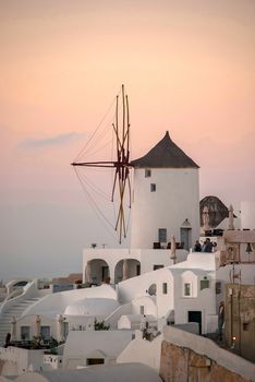 Oia Santorini Greece famous with romantic and beautiful sunsets