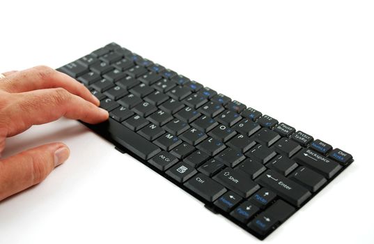 picture of a computer keyboard showing the individual keys 