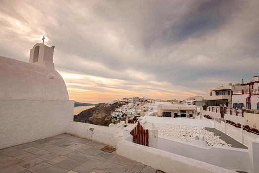 Oia Santorini Greece famous with romantic and beautiful sunsets