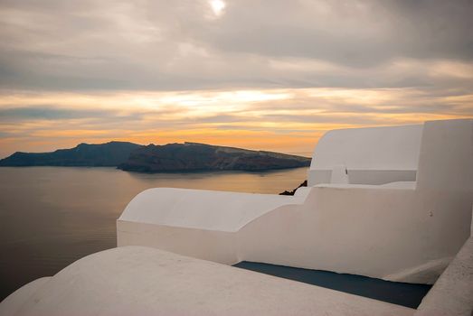 Oia Santorini Greece famous with romantic and beautiful sunsets