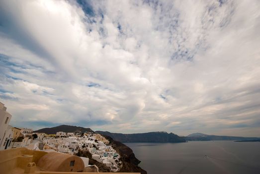 Oia Santorini Greece famous with romantic and beautiful sunsets