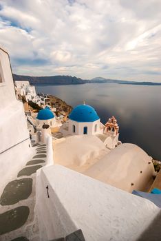 Oia Santorini Greece famous with romantic and beautiful sunsets