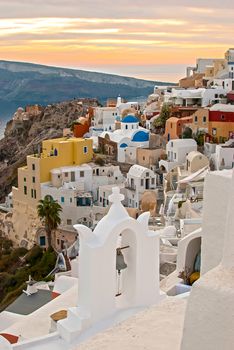 Oia Santorini Greece famous with romantic and beautiful sunsets