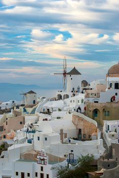 Oia Santorini Greece famous with romantic and beautiful sunsets