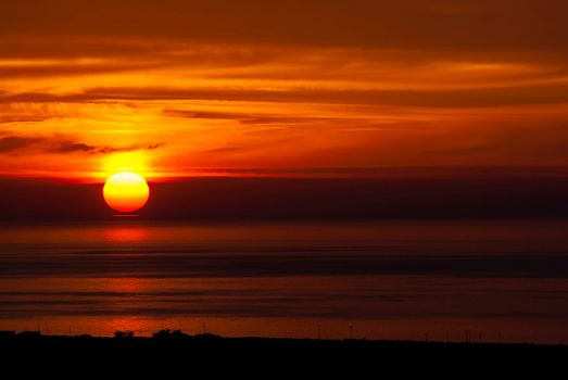 Oia Santorini Greece famous with romantic and beautiful sunsets