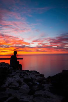 Oia Santorini Greece famous with romantic and beautiful sunsets