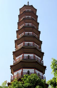Flower Pagoda of temple of Six Banyan Trees