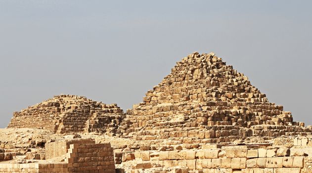 Pyramids In The Desert Of Egypt Giza