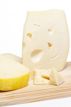 Cheese Different Sorts a on white background
