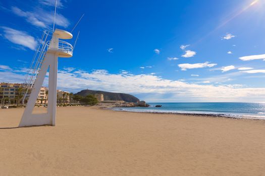 Moraira Playa la Ampolla beach in Teulada Alicante at Mediterranean Spain