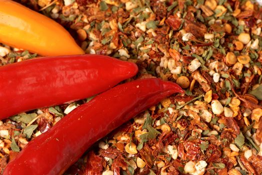 Dry seasoning with chillies 