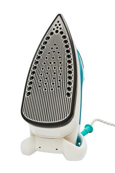 Modern electric iron on a white background