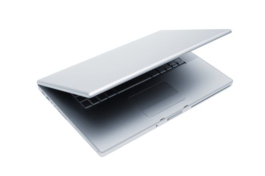Modern and stylish laptop on a white background 