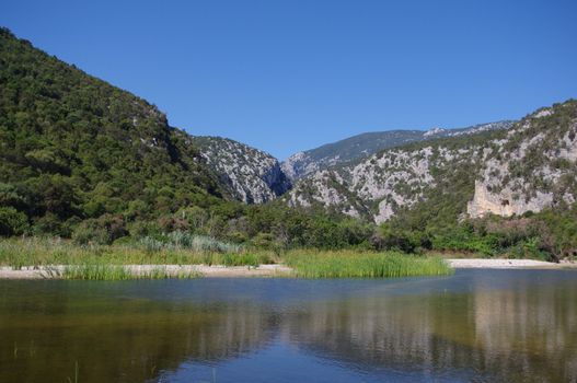 Pond Cala Luna. Located in Ogliastra (Sardinia). It is located near the beautiful beach of the same name