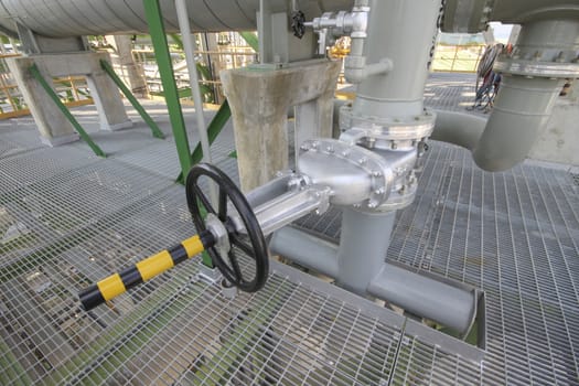 Big handle valve in chemical industrial factor