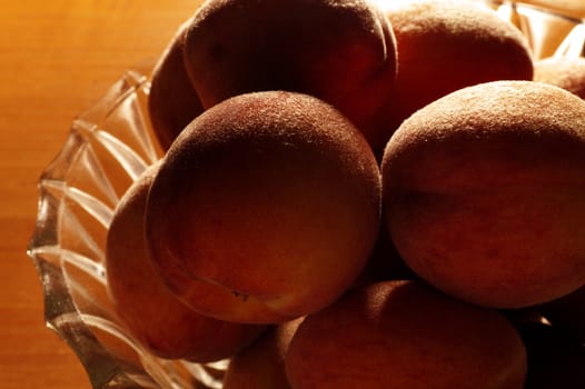 apricots in the glass bowl