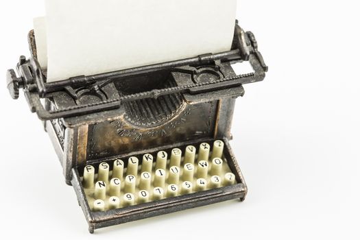 Bronze minature model of an old fashioned typewriter