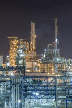 Petroleum plant in night time