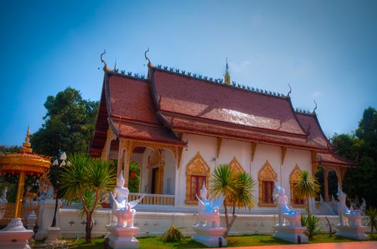 Thai style buddist temple