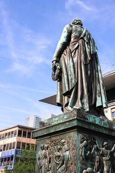 Goethe Statue in Frankfurt am Main, Germany, Europe.