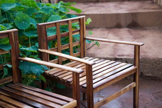 Bench in the park at Doi Ang-Khang, Chaing Mai, Thailand