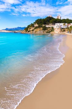 Moraira playa El Portet beach turquoise water in Teulada Alicante Spain