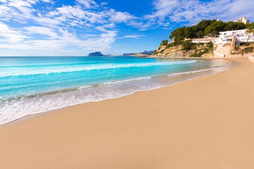 Moraira playa El Portet beach turquoise water in Teulada Alicante Spain